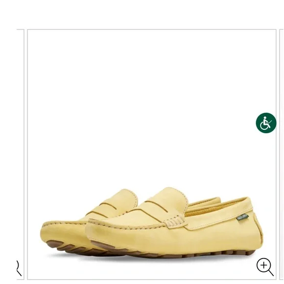 “Eastland” Patricia penny loafer driving moc; yellow nubuc; size 7; NWOT - Picture 2 of 13